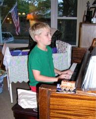 Jeffery plays Ode To Joy as a welcome home