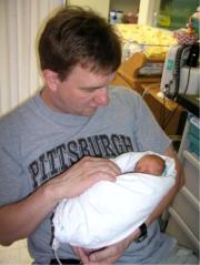 Ron with Thomas, 11 days