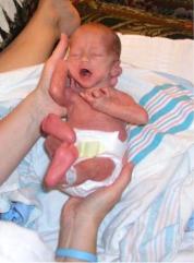 Thomas at 3 weeks: 4 pounds and 6 ounces