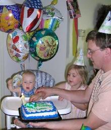 Happy Birthday party with the family