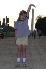 Washington monument with Ouimettes near by