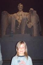 Bethan at the Lincoln Memorial