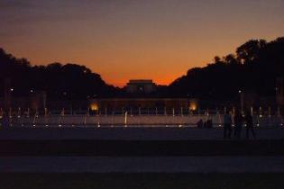 The Mall at dusk