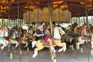 Riding the carousel on The Mall