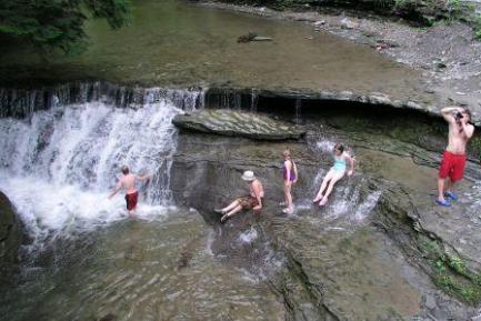 Natural water slides and the Wehnke 3 again.