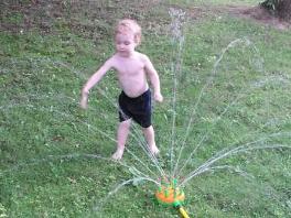 Checking out the water spouts