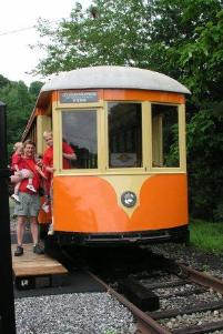 Trolley ride and RR crossing