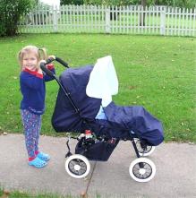 Thomas's first stroller ride