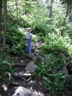 Bethan on trail and fire tower