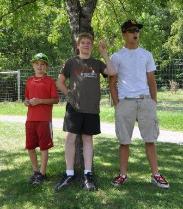 Eli, Joe, and Luke waiting to go mountain biking.