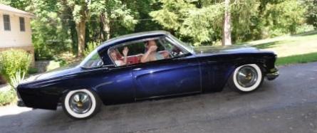 Dad takes Frankie and Bernadett for a ride in his Studebaker