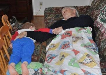 Thomas and Grumpy rest up for Christmas