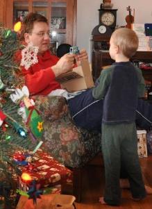 Thomas checks to make sure Daddy likes the Studebaker