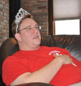 Daddy becomes Bethan's personal tiara holder