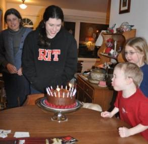 This cake comes with a candle blower!