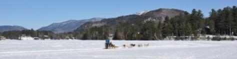Dog sled on the north side of Mirror Lake