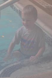 Thomas at the pool