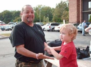 Thomas with Uncle Frankie