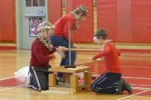 Testing the structure (held 65 pounds)