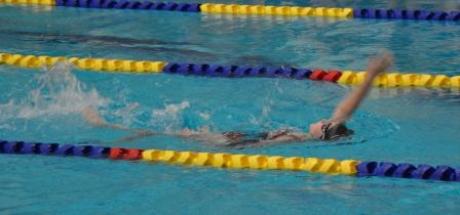 Bethan swimming backstroke