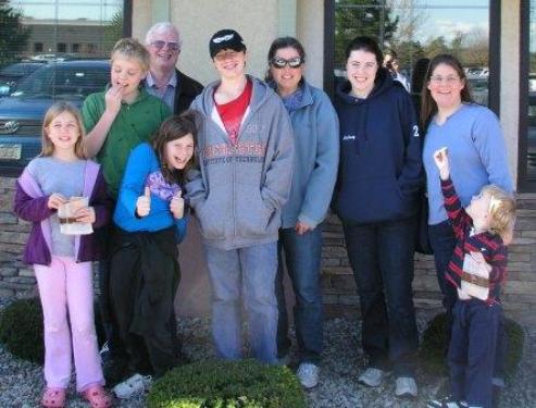 Perkins survivors (notice Ron's reflection in the window)