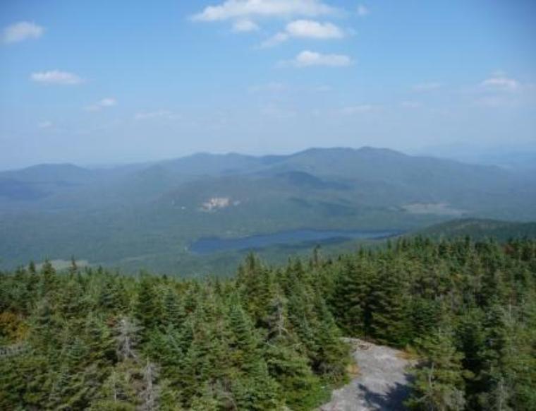 The view from the fire tower atop Blue Mountain