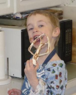 Helping Mommy bake cookies!