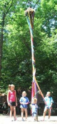 Finishing up the May Pole Dance