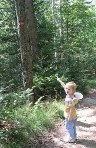 Thomas spots the trail markers
